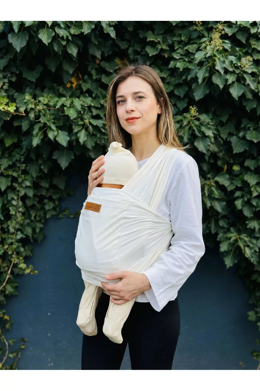 Écharpe Porte-Bébé Ergonomique de Nouvelle Génération - Sling Flexible avec Poche Frontale - Mince et Léger