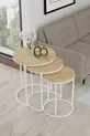 Table d'appoint Ecol 3 pièces de luxe C Zigon Blanche Rivoli