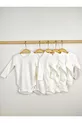 Lot de 5 Bodies Bébé à Manches Longues 0-5 Ans % Coton Body Bébé en Coton Unisexe Fille Garçon
