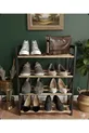 MEUBLE À CHAUSSURES DÉCORATIF EN BOIS MASSIF AVEC 3 BARRES ET 4 ÉTAGES (PAS EN MDF, le MDF se casse facilement !!!)