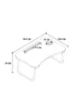 Table pliante portable pour ordinateur portable avec support pour tablette et téléphone, en pin