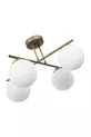 Jade Lustre 4 branches Vieilli Avec Verre Blanc Design Décoratif Chambre Cuisine Salon Lustre