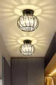 Plafonnier Lustre Bella Luce Modèle Noir en Métal avec Cristaux pour Salon, Cuisine, Chambre et Séjour