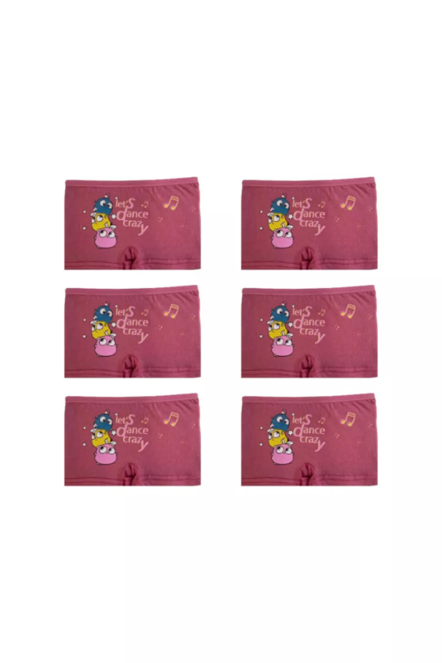 CULOTTE BOXER FILLE MOTIF COLORÉ 6 PIÈCES CULOTTE BOXER FILLE
