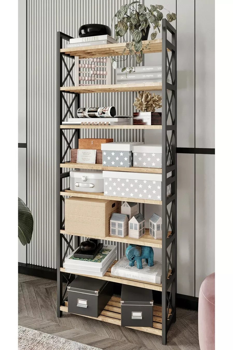 ÉTAGÈRE DÉCORATIVE MULTIFONCTION À 8 NIVEAUX POUR CHAUSSURES