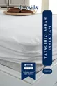 Protège-matelas imperméable à l'eau avec bord complet ajusté en microfibre, drap blanc