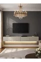 Meuble TV avec LED & Unité, Unité TV Murale Sable  cm | Homeros