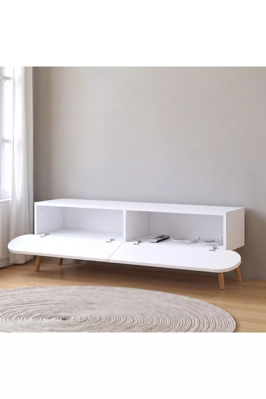Table TV Lotus  cm Blanche