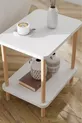 Table d'appoint latérale à 2 étagères avec large porte-journaux, bibliothèque, support pour fleurs, table de chevet, table de chevet polyvalente