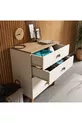 Commode Vento 4 tiroirs avec panier - Blanc