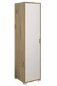 Placard de salle de bain et de vêtements à une porte Nisan  cm en noyer clair et blanc avec 5 étagères - Armoire