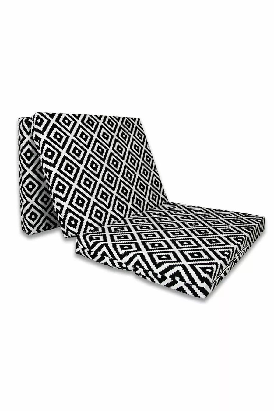 Coussin de lit en mousse pliable cm Noir Pyramide