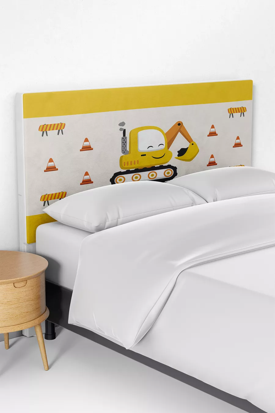 Housse de tête de lit pour enfants avec jolis petits camions