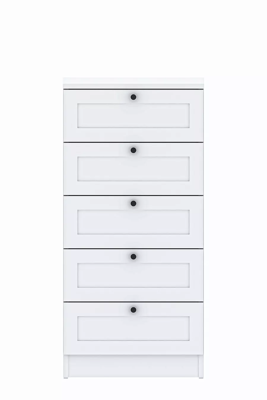 Commode Terra 5 tiroirs, Linge de lit Chambre à coucher Chambre de bébé Blanc