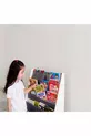 Bibliothèque en tissu Montessori pour maternelle, école, chambre d'enfant, en bois, lavable, gris