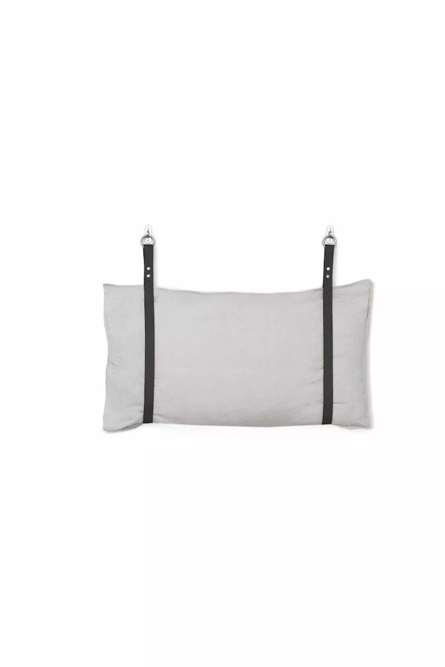 Tête de lit en cuir avec sangles + ensemble de 2 étagères murales pour chambre à coucher