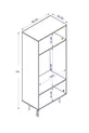 Armoire Aden Aynalı / Armoire à vêtements / Armoire à deux portes