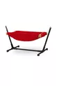 Berceau hamac pour poupée en bois avec support (Rouge)