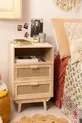 Table de chevet en bois double tiroir