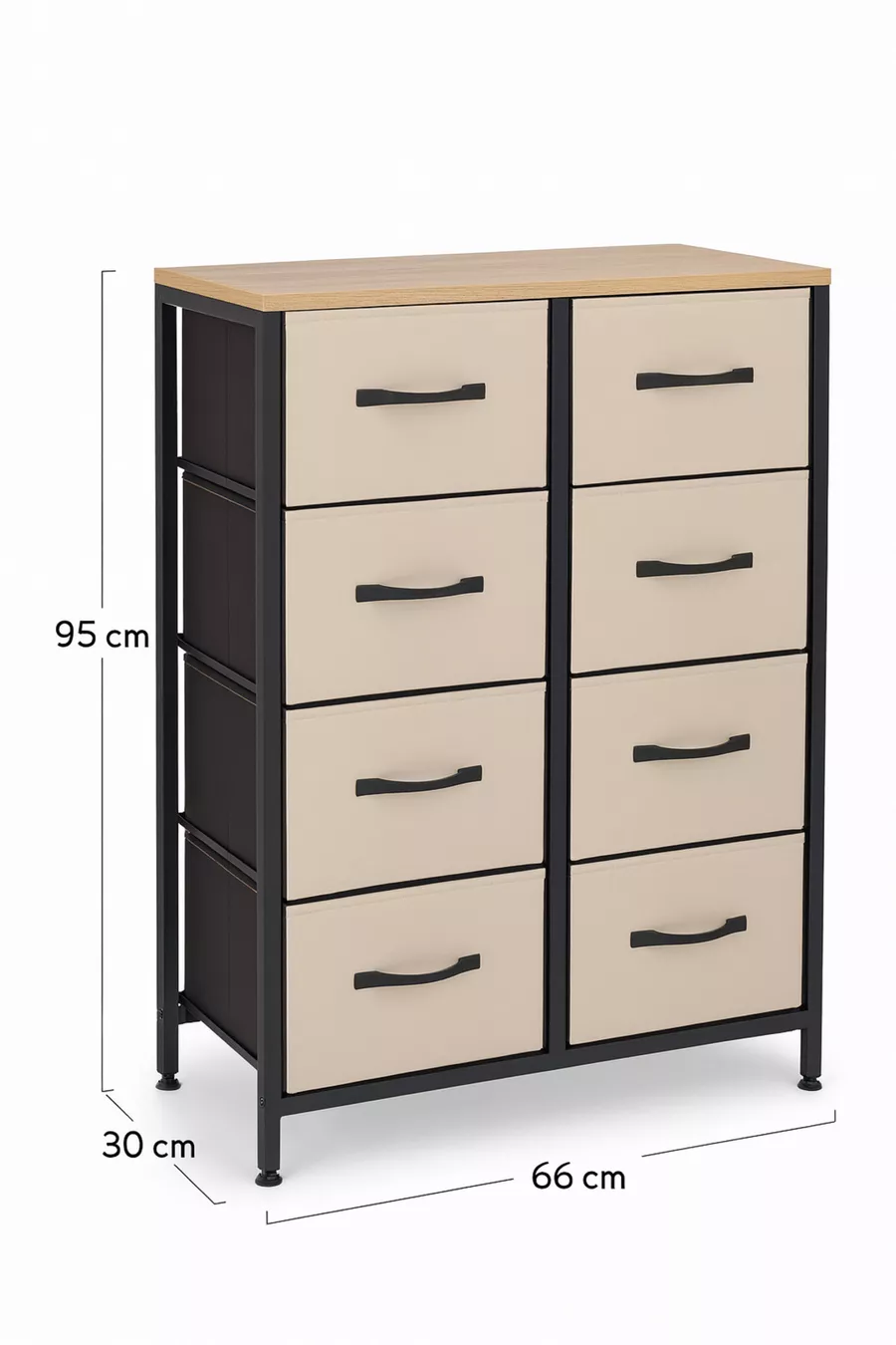 Commode à 8 tiroirs Organisateur de chambre à coucher Tiroirs en cuir Organisateur de chambre d'enfant