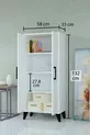 Armoire à deux portes et quatre étagères de  cm