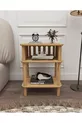 Commode Linde Minimaliste en MDF avec lames et pieds en bois ; Chambre - Salon - Bureau