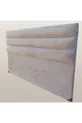 Titre DK Double Taille 'Lit Horizontal Tranché Tissu Crème en Poil de Poulain Fait Main
