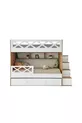 Mars Ranza / Pin-blanc / 3 sections de couchage avec escalier à placard / 100 % MDF