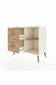 Commode Hyperion à une étagère et 2 tiroirs Aigue-marine-Pin