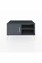 Commode Hyperion 2 étagères avec porte unique Anthracite-Anthracite