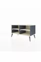 Commode Hyperion 2 étagères Anthracite-Pierre de lune