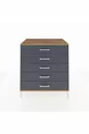 Commode Kronos à 5 tiroirs Pin-Anthracite