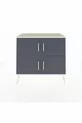 Commode Hyperion 2 étagères 4 portes Pierre de lune-Anthracite/Pierre de lune