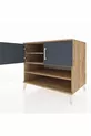 Commode Kronos 3 étagères 2 portes Pin-Anthracite