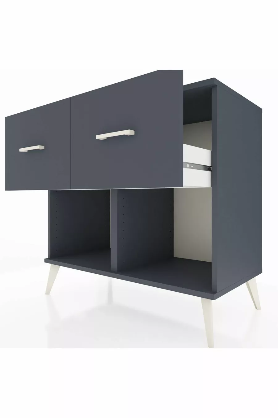 Commode Hyperion 2 tiroirs Anthracite-Anthracite