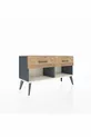 Commode Arges 2 Tiroirs Anthracite-Pierre de Lune/Pin