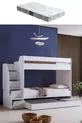 Lit superposé, Lit superposé pour enfant Martin - Blanc 1 matelas confort