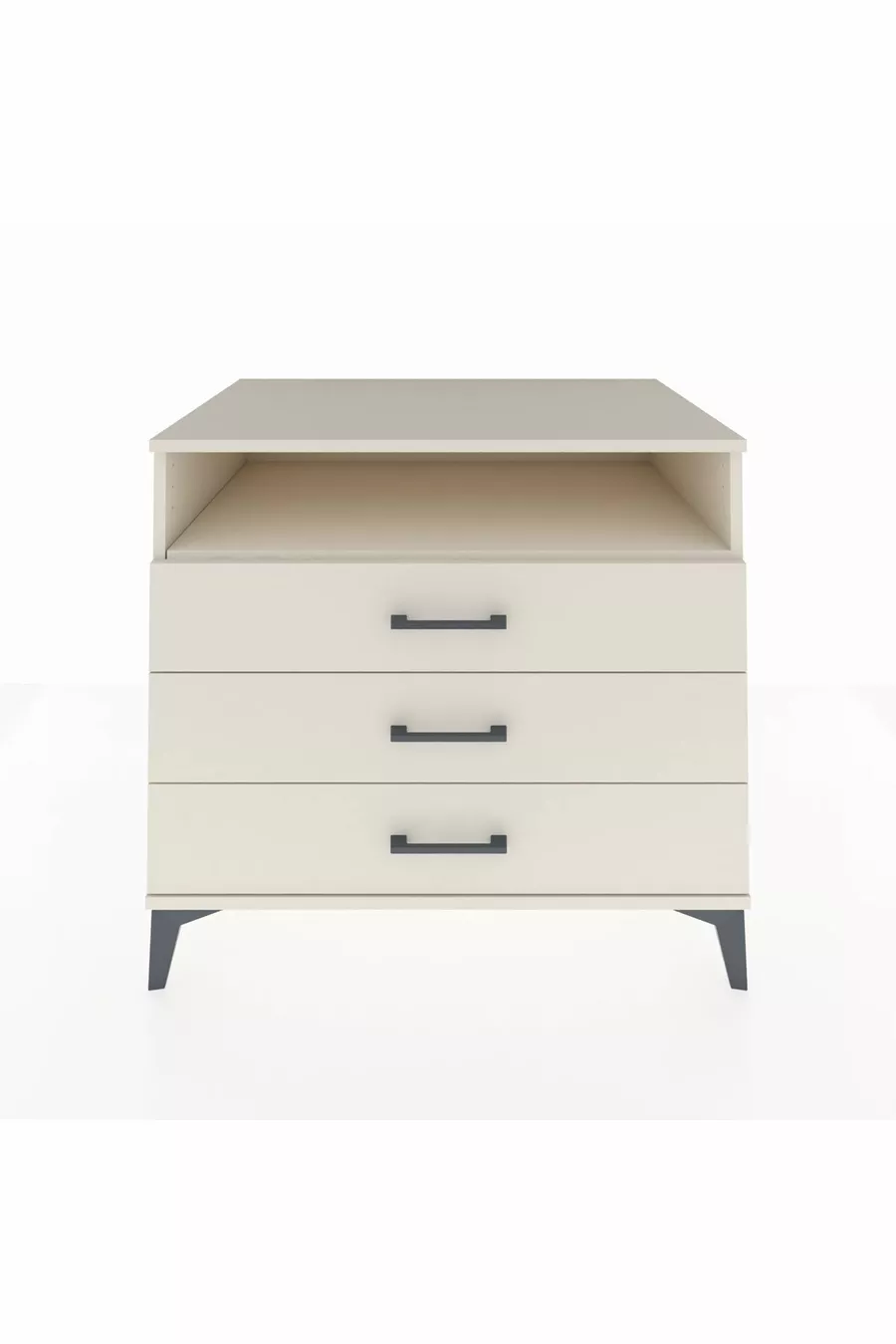 Commode Kronos à une étagère et 3 tiroirs en pierre de lune