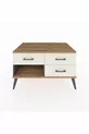 Commode Kronos 3 tiroirs Anthracite-Sapin/Pierre de lune