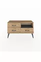Commode Arges à une étagère et trois tiroirs Pin-Anthracite/Pin