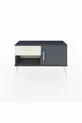 Commode Arges avec une étagère, un tiroir et une porte, Anthracite-Anthracite/Gris pierre