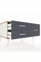 Commode Kronos 3 étagères Pierre de lune-Pin/Anthracite