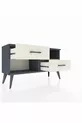 Commode Arges à une étagère, 2 tiroirs, Anthracite-Sapin/Mer de pierre