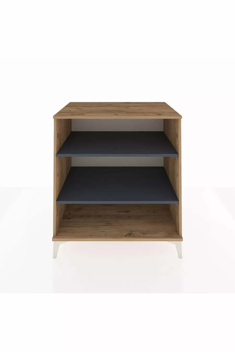 Commode Kronos 2 étagères Pin-Anthracite