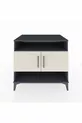 Commode Kronos 3 étagères 2 portes Anthracite-Pierre de lune