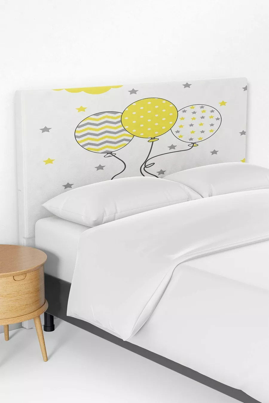 Housse de tête de lit pour lit coffre de chambre d'enfant avec motif de 3 ballons