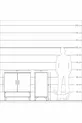 Commode Kronos 3 étagères 2 portes Anthracite-Sapin