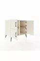 Commode Kronos 2 étagères 4 portes Pierre de lune/Pierre de lune/Pin