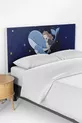 Housse de tête de lit pour enfants avec motif de fille et poisson