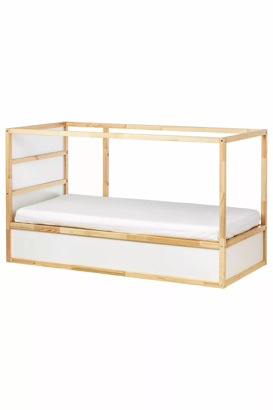 Lit pour enfant réversible, blanc-pin, cm